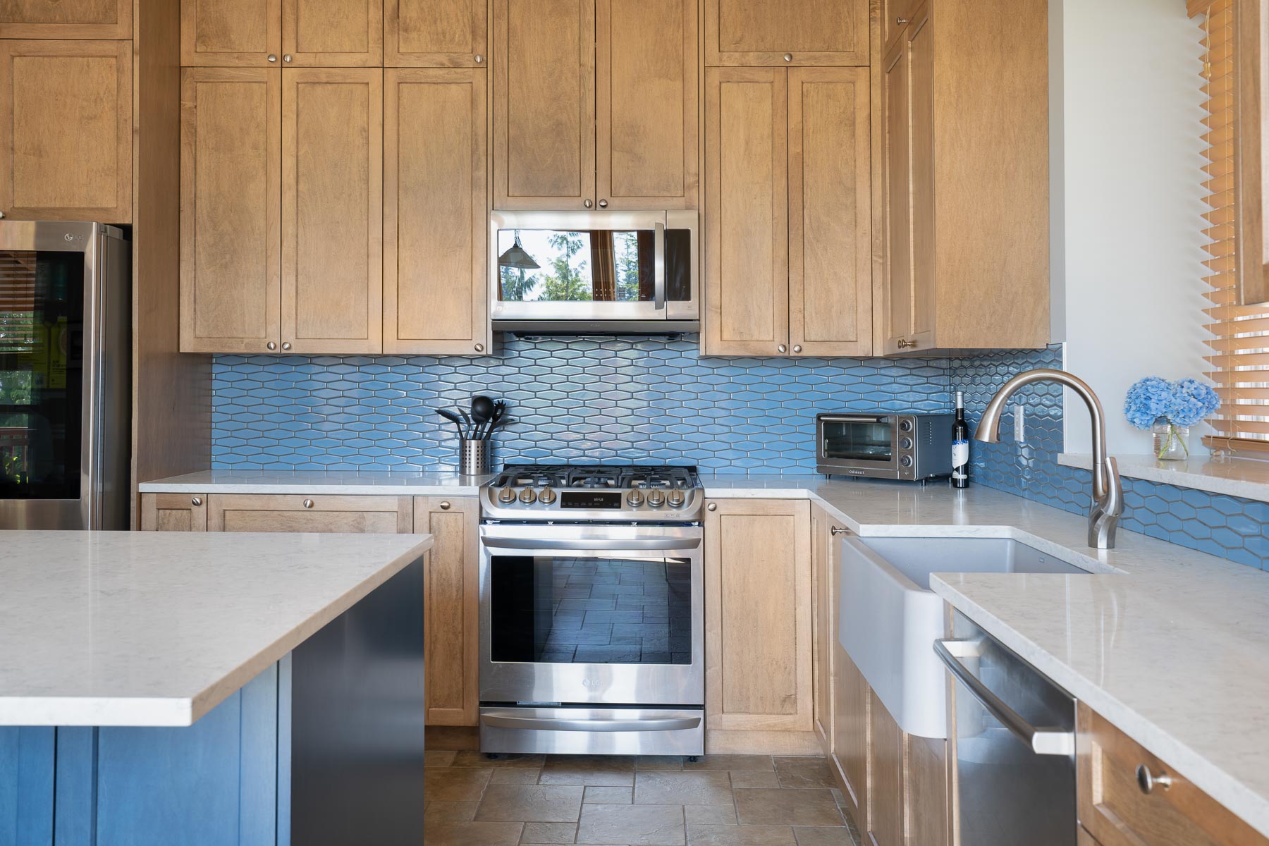 Port Moody kitchen renovation maple cabinetry