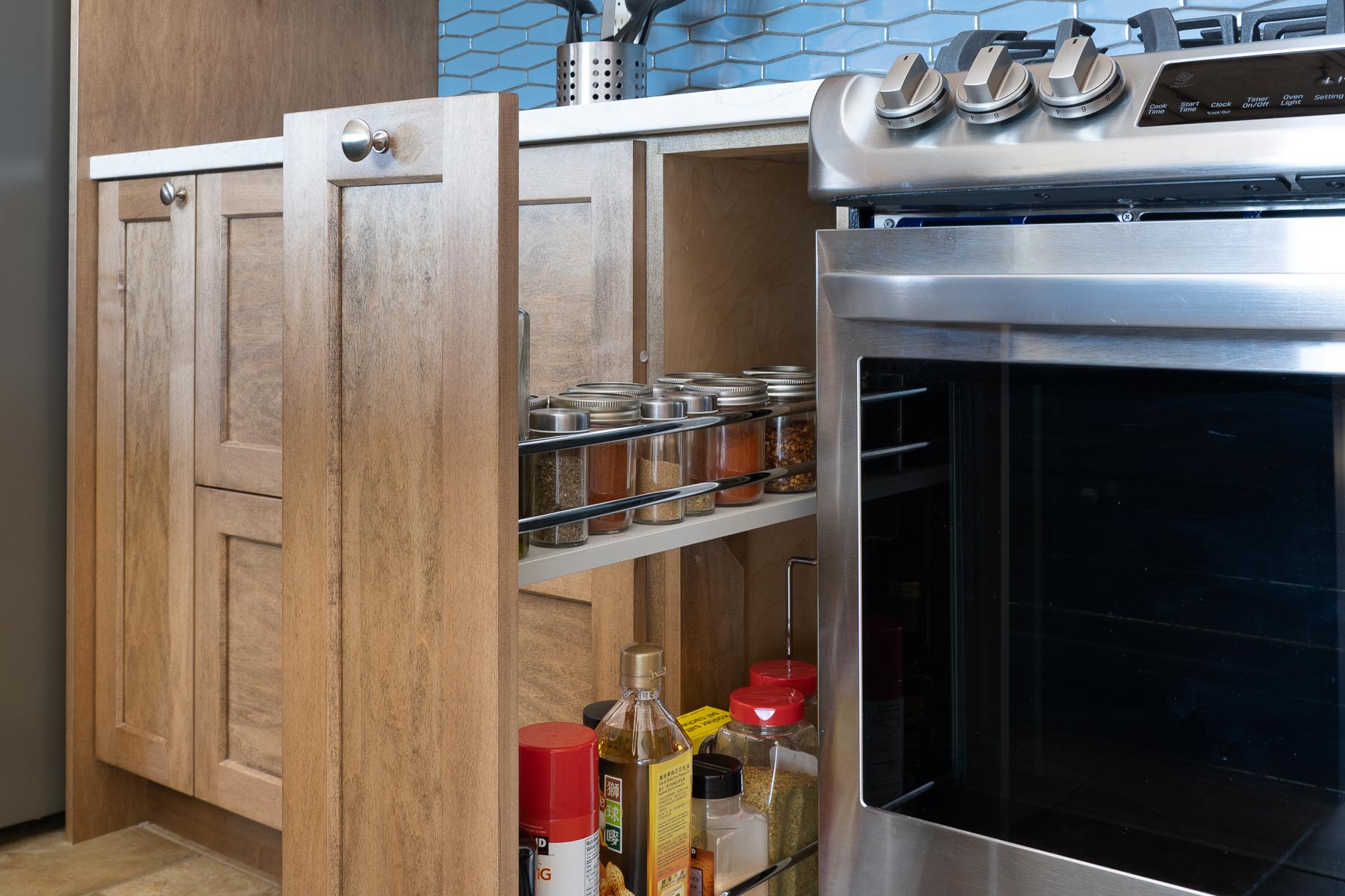 custom spice rack pull-out