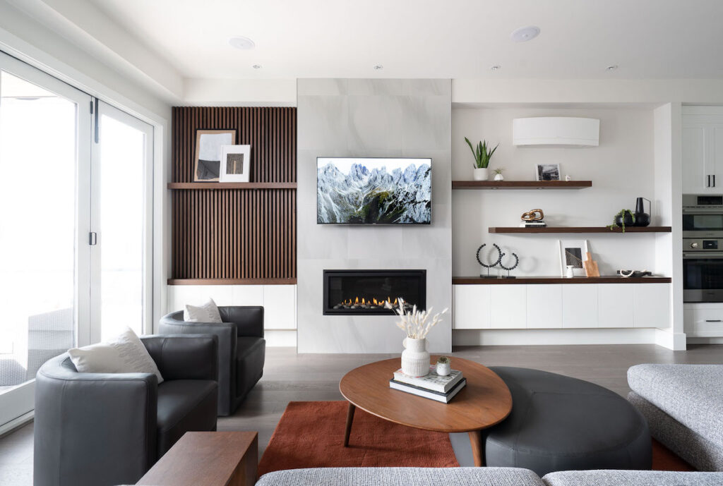 north vancouver fireplace feature wall