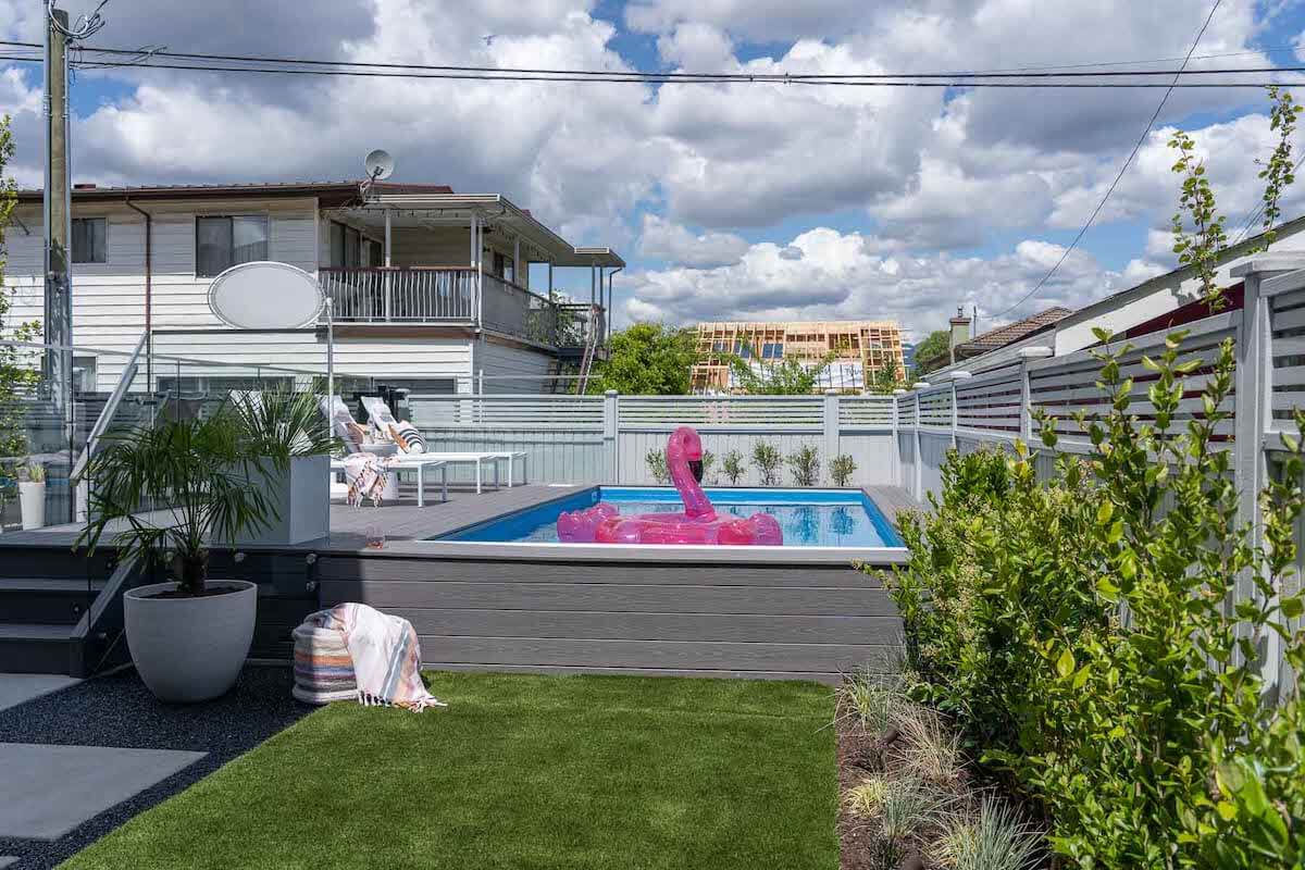 backyard oasis with pool